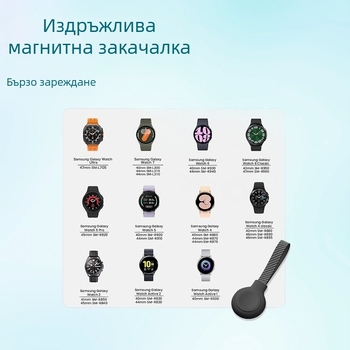 Безжично зарядно за Apple Watch с USB кабел, бързо магнитно зареждане, преносимо за пътуване, изход 1 A / 3,5 W