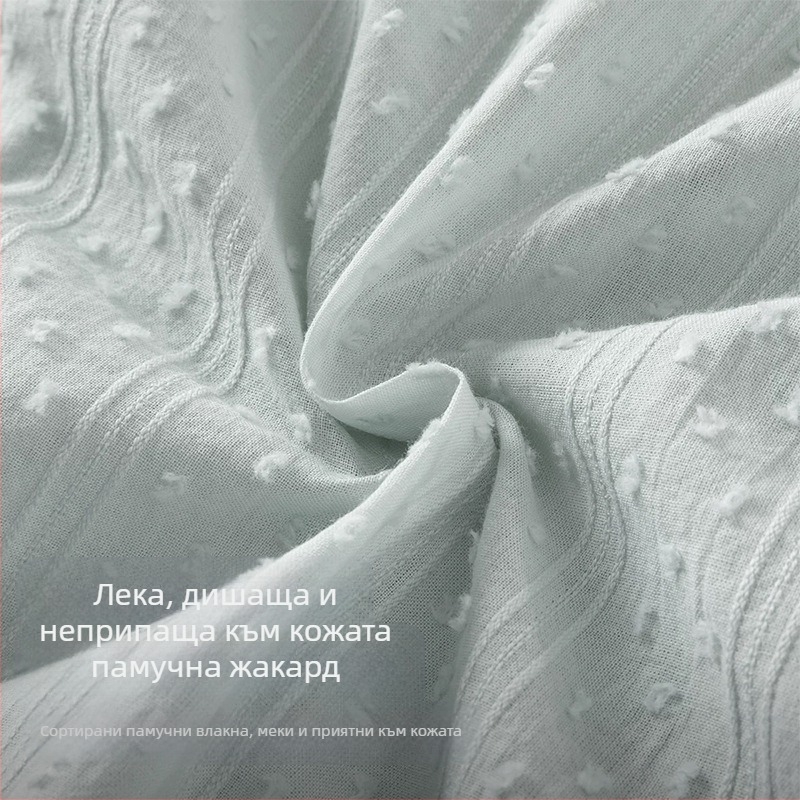 Детска памучна риза, корейски стил, кръгло деколте, къс ръкав, 100% памук