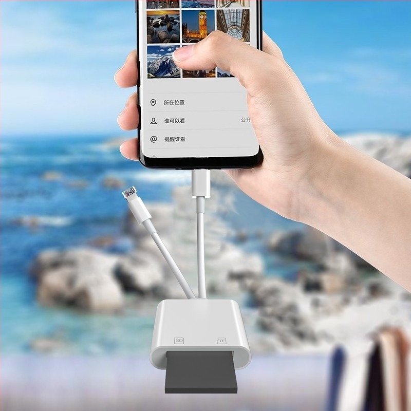 Четец за карти Type-C, две в едно SD/TF за устройства на Apple, USB 2.0