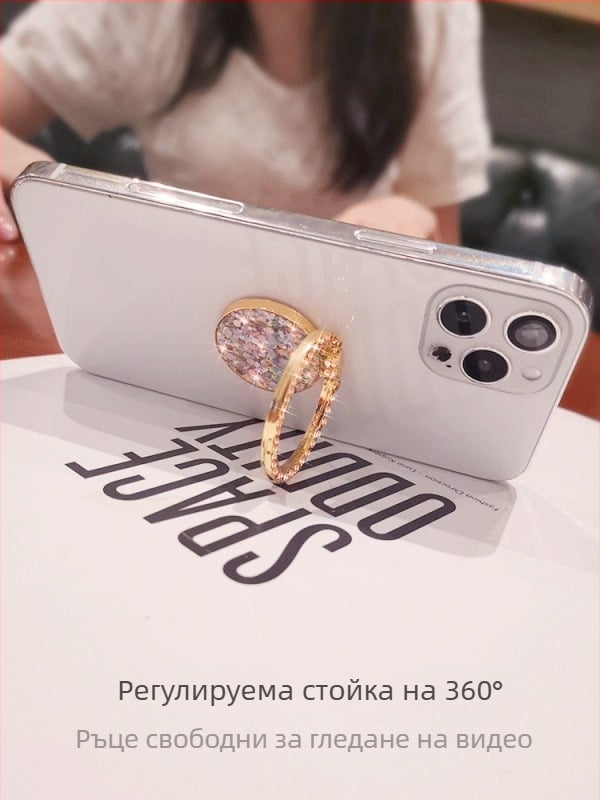 Настолна държач-пръстен за мобилен телефон — Jager, модел: Всички модели; настолна употреба; лицензирана частна марка: Да