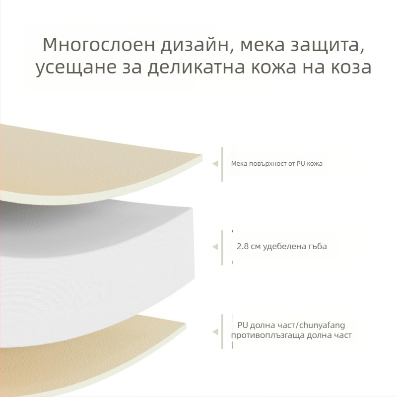 PU водоустойчива подложка за пълзене за деца, лесна за почистване, 3 cm дебелина, двустранна подова подложка за игра