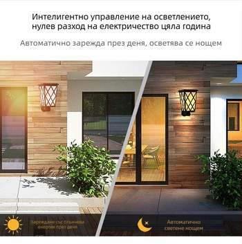 Соларна LED лампа за градина в стил пламък – модел N260, IP55, слънчев панел DC5V 1W, време на светене 6-12 ч, превключвател: ръчен + светлинно управление