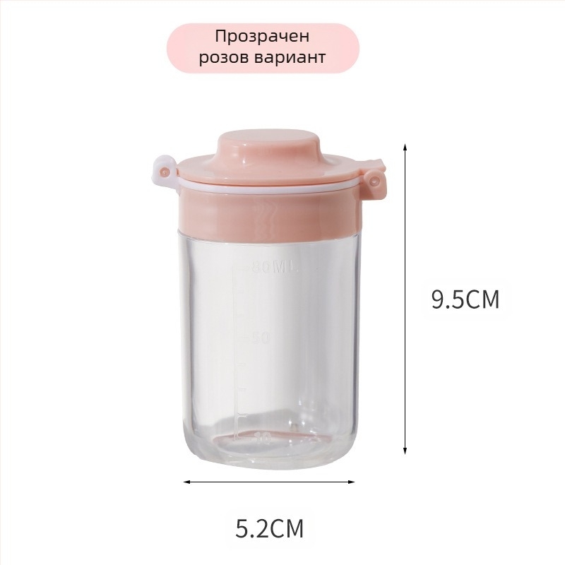 Baizun BX1150: преносима кутия за бебешко мляко с двойно капаче, диспенсер за прахообразно мляко, едноръчно управление, за излизане, подходяща за новородени до 3 години