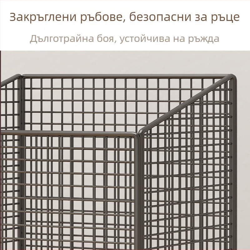 Съхранителна кошница за йога мат с колела, метална двуслойна конструкция, голям капацитет за фитнес оборудване