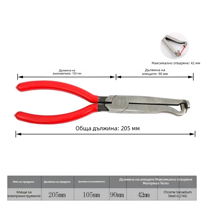 Junze изолирани клещи – изолация 1000V, многофункционални, тегло 0.21 кг