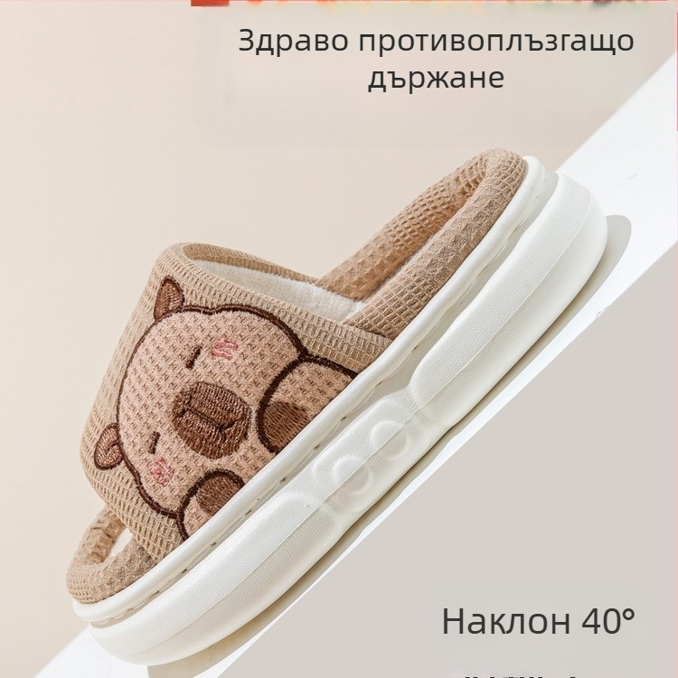 Детски домашни пантофи за вътрешна употреба с противохлъзгаща подметка, EVA горна част, EVA подметка, за деца 1–3 години, спортен стил