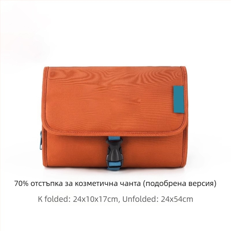 Портативна чанта за козметика и тоалетни с мокро/сухо разделение и закачалка за пътуване, голям капацитет – Полиестер, Многофункционална, За пътувания