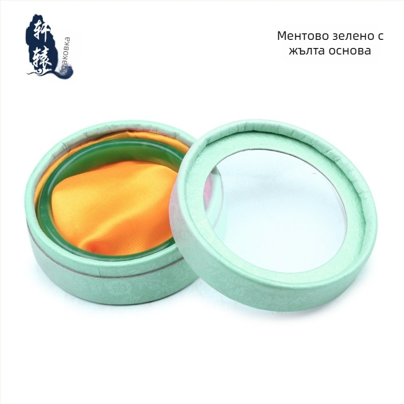 Кутия за бижута с кръгло прозорче на капака, 001 спецификация, хартия/картон