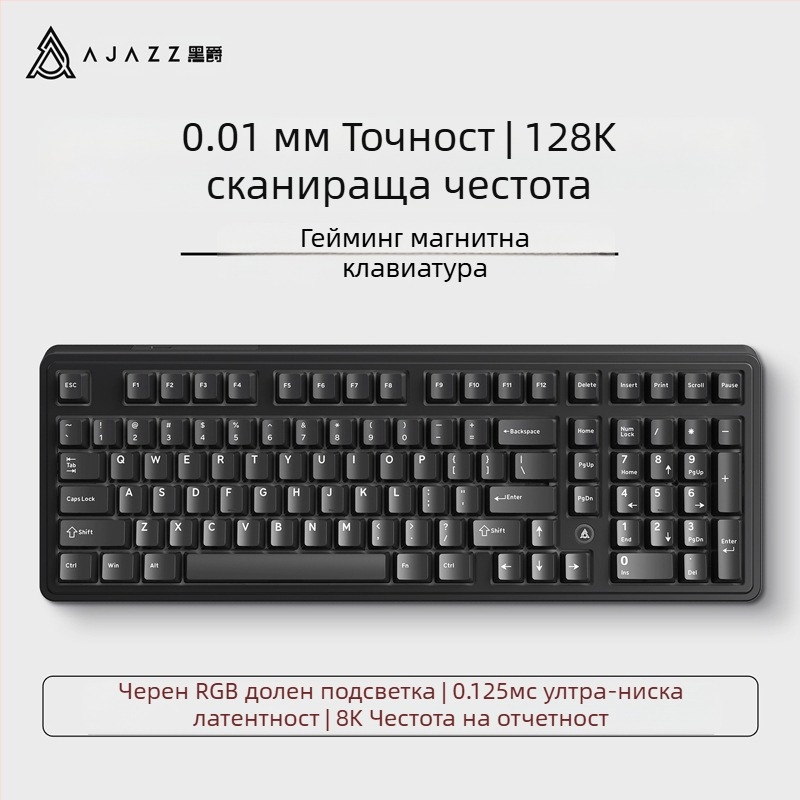 AK980MAX гейминг клавиатура с RGB подсветка, проводна връзка, Ajazz/Heijue, издание 2025