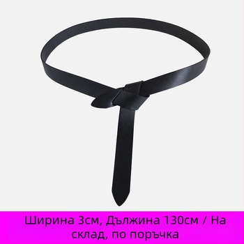 Колан за рокля — декоративен пояс с възел, изкуствена кожа; катарама PU; закопчаване: катарама; произход: Джинхуа; Пролет 2024