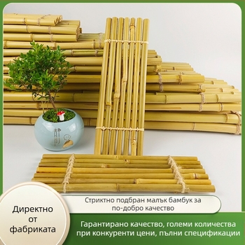 Аквариумна украса от бамбук, плаващ рафт от бамбук, пасторален стил, материал бамбук, подходяща за домове и хотели/ресторанти