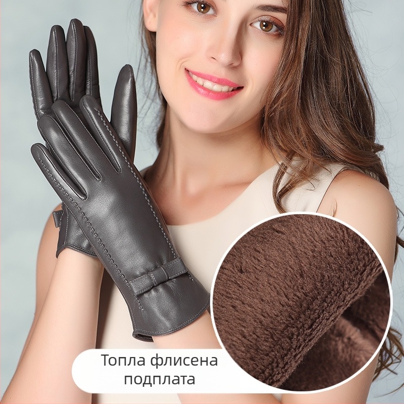 Ръкавици от овча кожа за пръсти – топли, за пролетен сезон, пускане през зимата 2024 г.