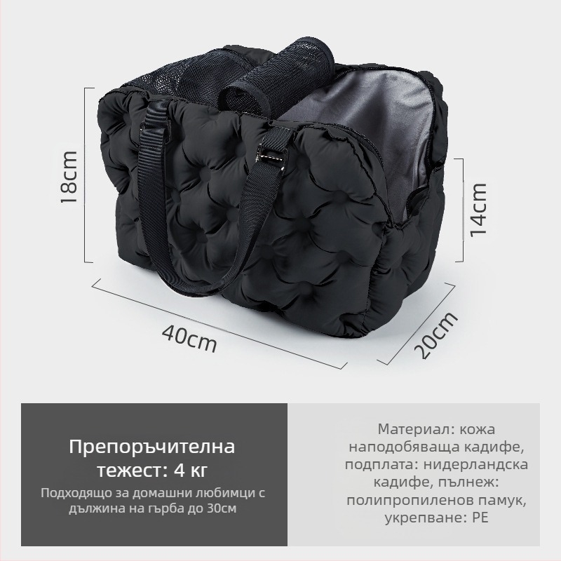 Раница за домашни любимци за котки и малки кучета, дишащ дизайн в стил космическа капсула, голям капацитет