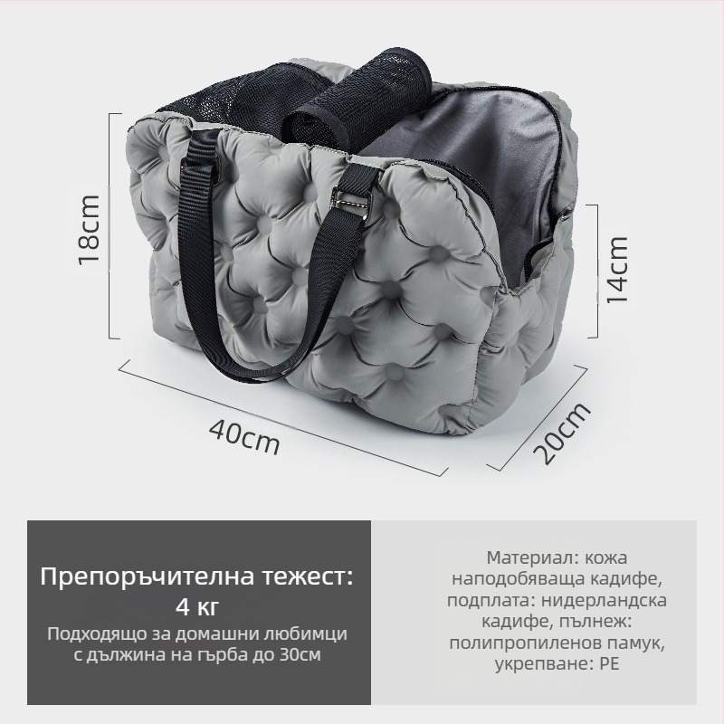 Раница за домашни любимци за котки и малки кучета, дишащ дизайн в стил космическа капсула, голям капацитет