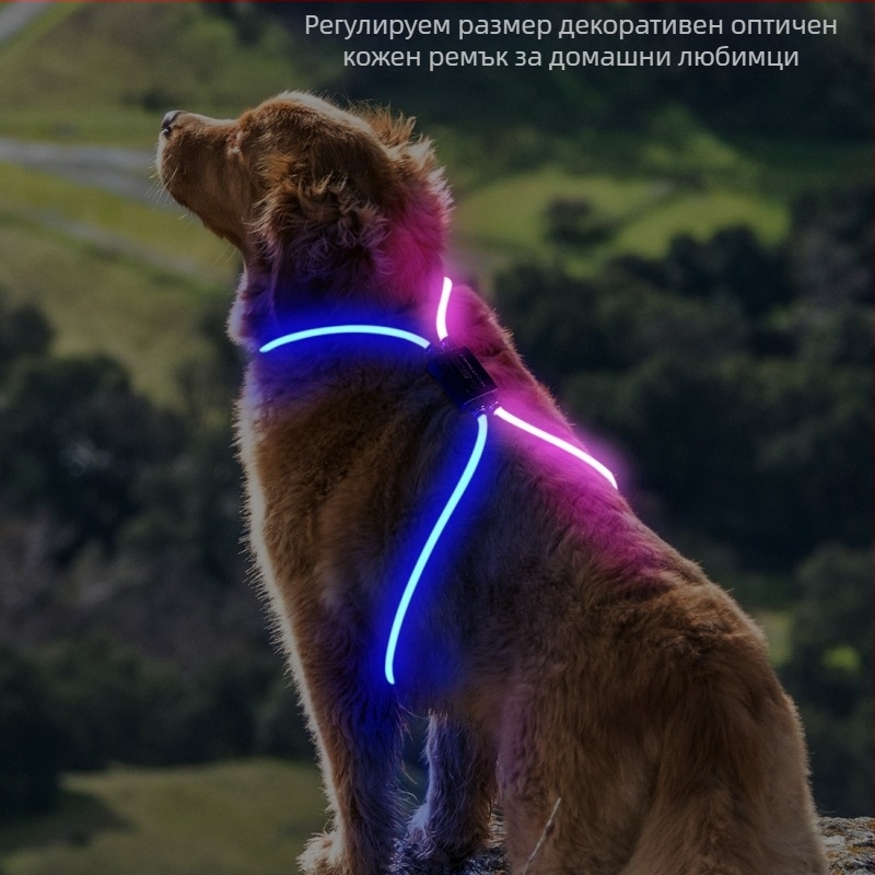 LED кучешка жилетка с USB презареждаема гръдна лента и DIY рязане