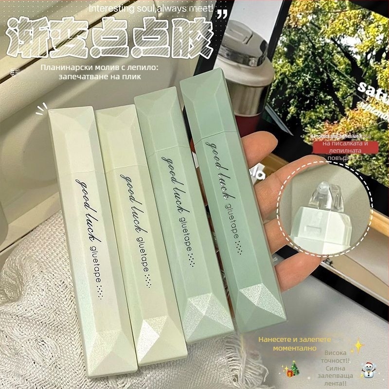 Duwu Пен тип лепило с точкови капки, градиентен дизайн, силно двойнозалепващо за ученически дневник и занаяти