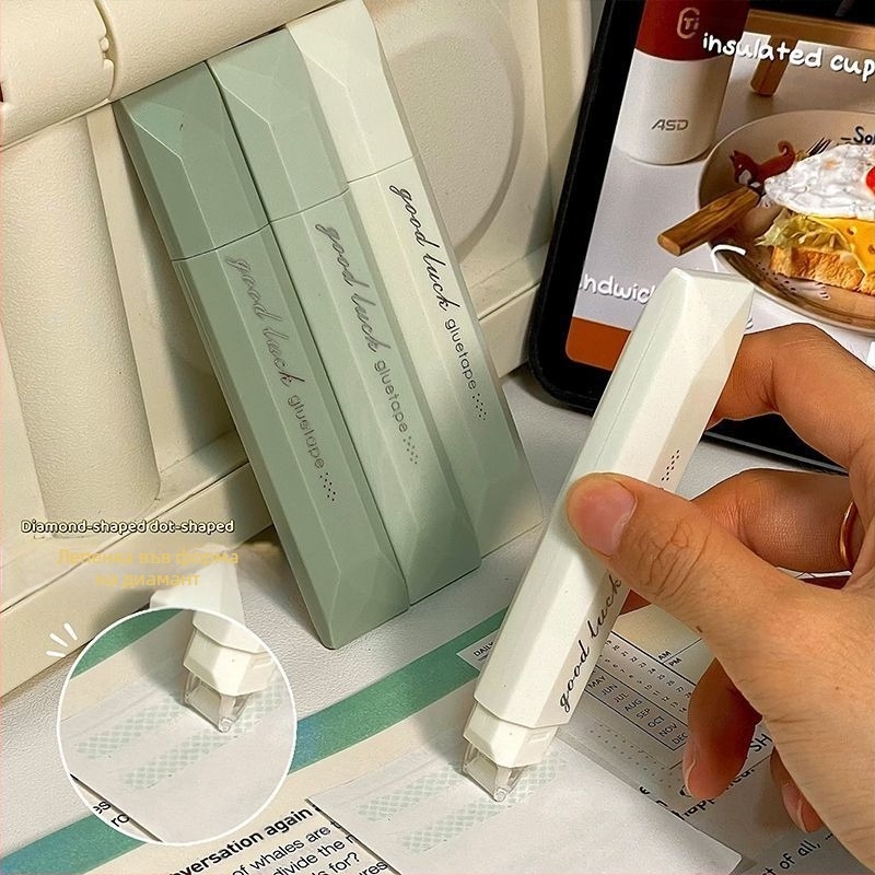 Duwu Пен тип лепило с точкови капки, градиентен дизайн, силно двойнозалепващо за ученически дневник и занаяти