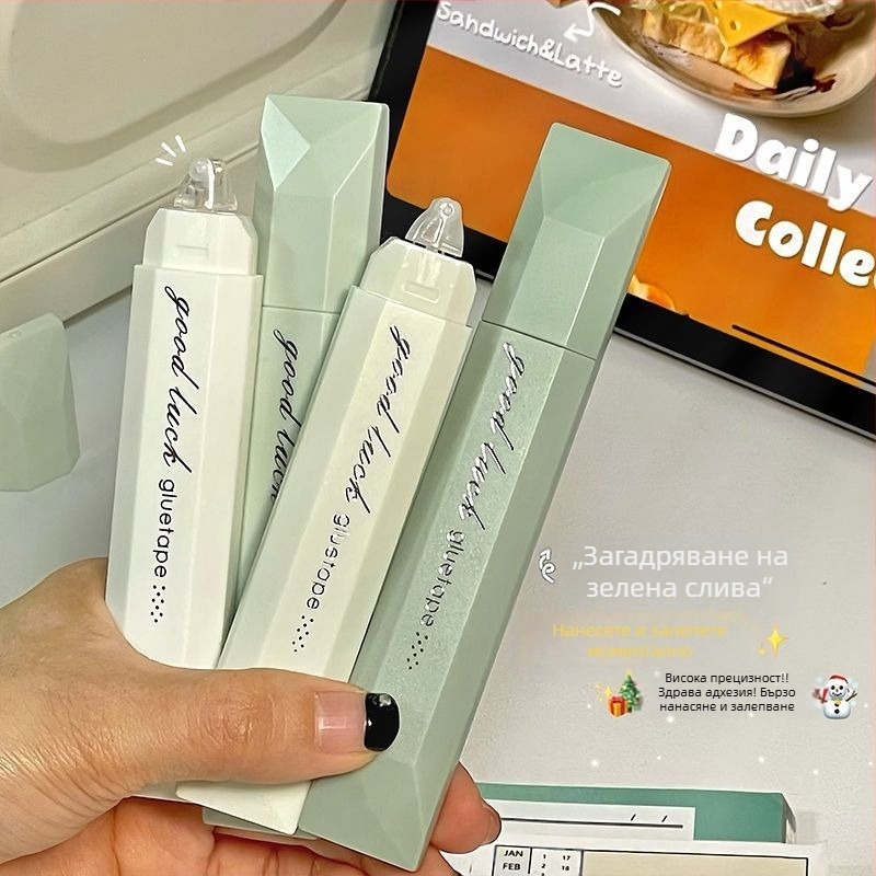 Duwu Пен тип лепило с точкови капки, градиентен дизайн, силно двойнозалепващо за ученически дневник и занаяти