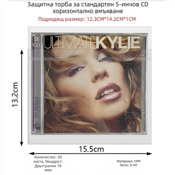 CD/DVD/Blu-ray защитна торбичка — прозрачен диск кейс, самозалепваща, нейлонова мрежа, Sealed Type, артикул Fiupeuiroritwr