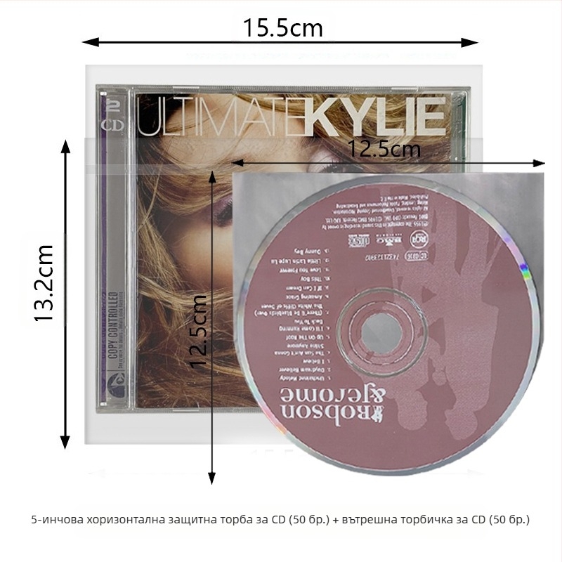 CD/DVD/Blu-ray защитна торбичка — прозрачен диск кейс, самозалепваща, нейлонова мрежа, Sealed Type, артикул Fiupeuiroritwr
