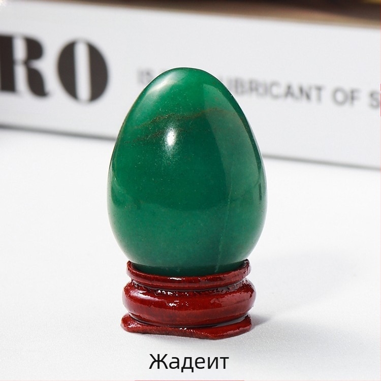 Кристално яйце за украса, естествен камък, овална форма, шлайфано и полирано, възможност за персонализация