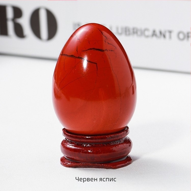 Кристално яйце за украса, естествен камък, овална форма, шлайфано и полирано, възможност за персонализация