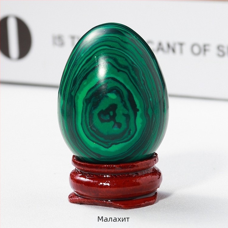 Кристално яйце за украса, естествен камък, овална форма, шлайфано и полирано, възможност за персонализация