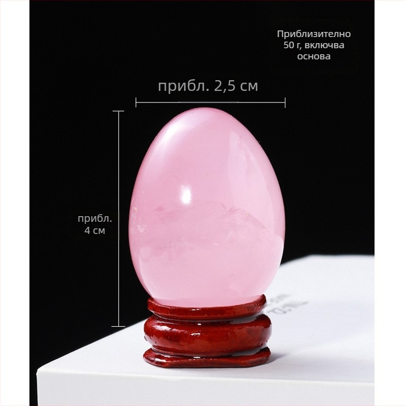 Кристално яйце за украса, естествен камък, овална форма, шлайфано и полирано, възможност за персонализация