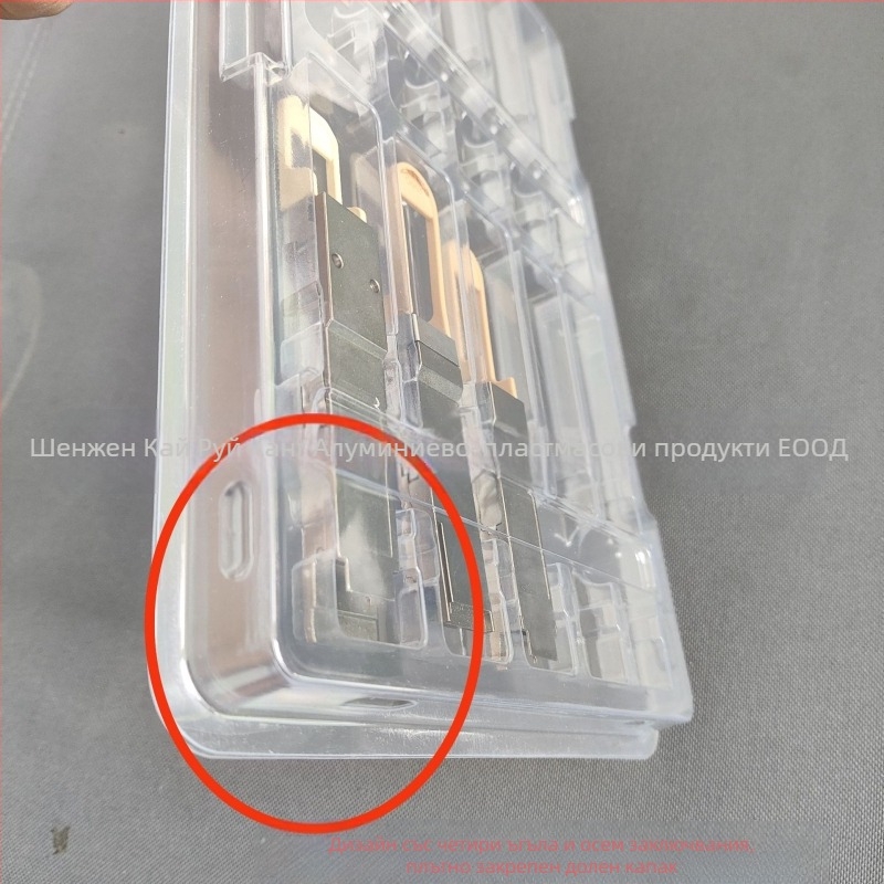 QSFP оптичен модул — блистер кутия за 10 броя (код: Qsfp10; материал: PET; дебелина на стената: 0.7; вътрешен Ø: 19; външен Ø: 128)