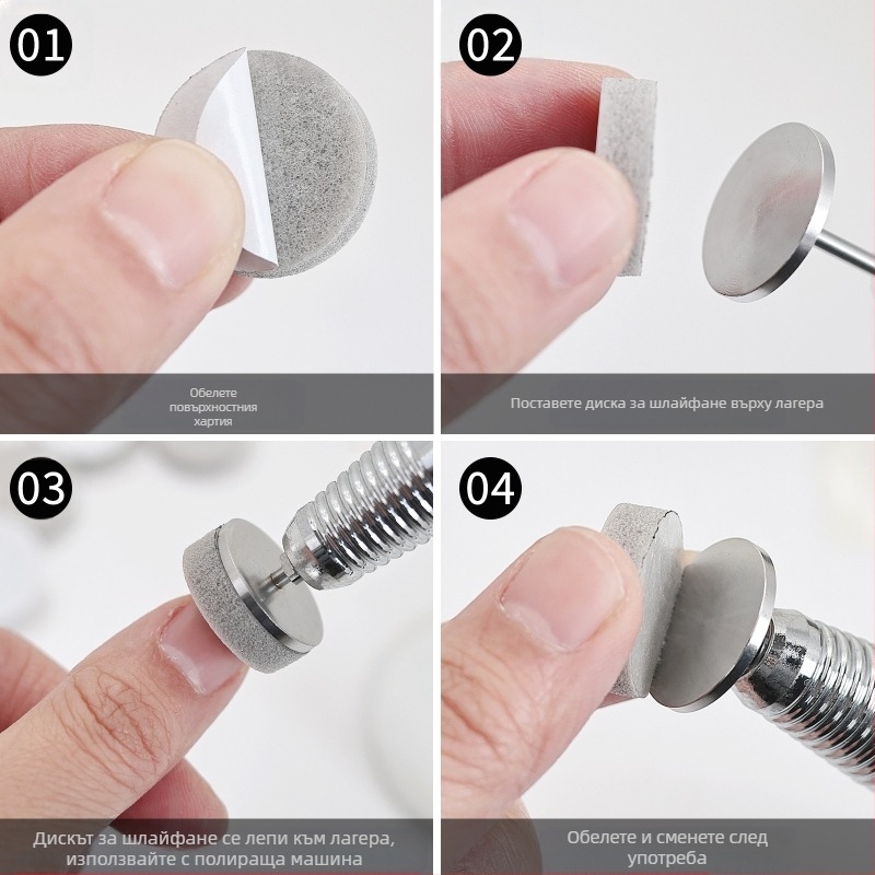 Гъби за полиране на нокти с абразивна повърхност – високоеластична гъба, мини стил, 50 бр