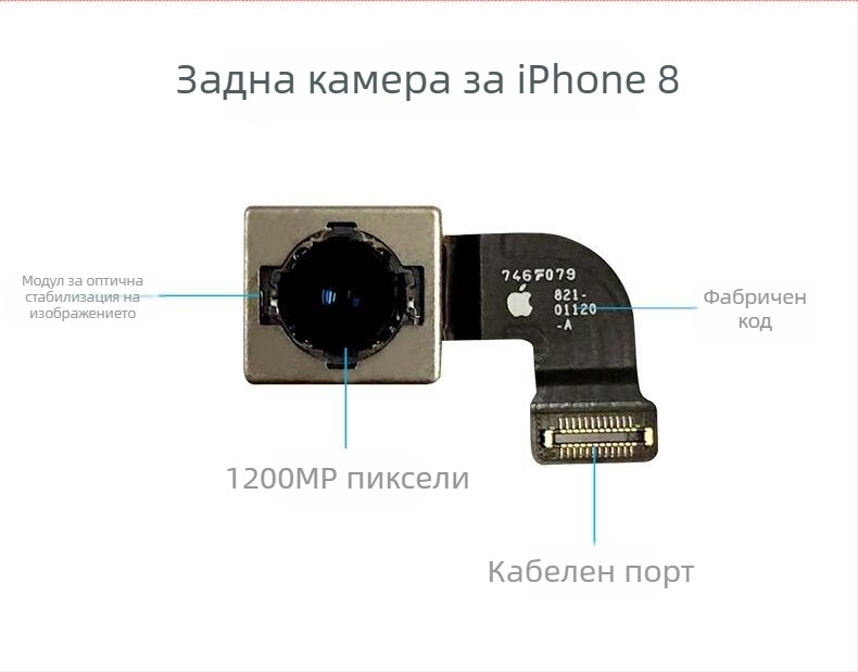 Модул за задна камера на Apple, CMOS сензор, 12 MP, вградена