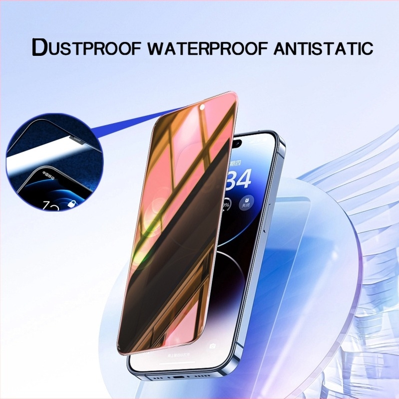 Zhixuanda Предна защитна за екран от закалено стъкло за iPhone 14 Pro, HD защита на поверителността, фронтален филм