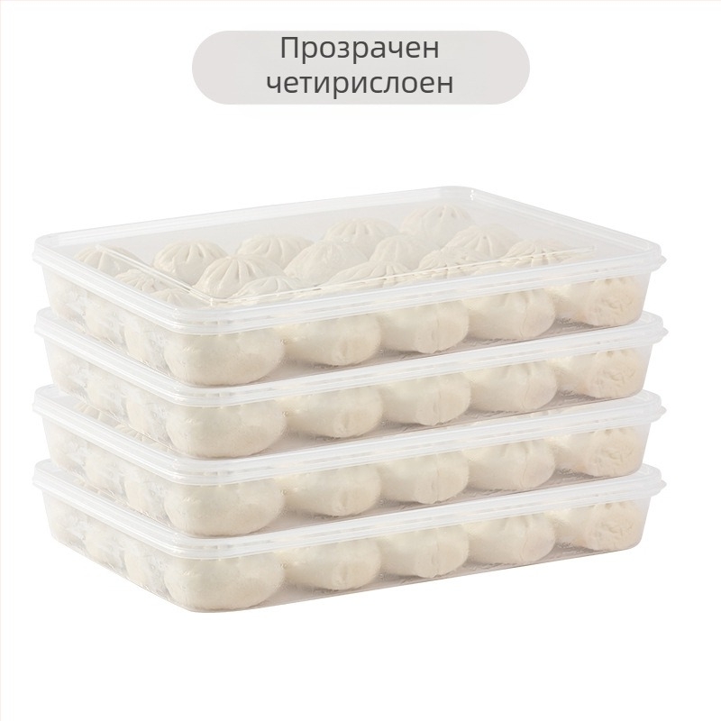 Кутия за замразяване на кнедли с капак – хранителна пластмаса, за съхранение на храна