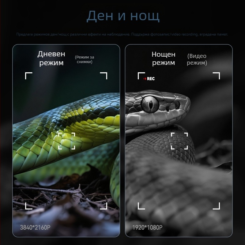Устройство за нощно виждане с инфрачервено наблюдение, двойна тръба, IPS HD екран, външен цифров телескоп.