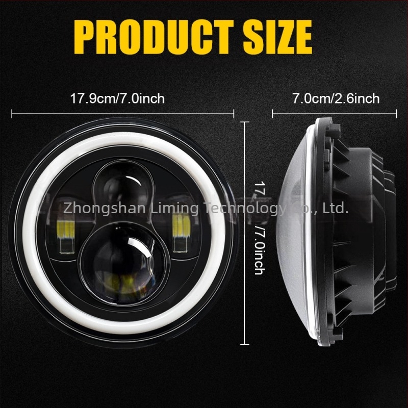 Wrangler LED фарове - двойна светлина (висок/ниско), офроуд, корпус от алуминиева сплав, 9-30V, персонализируеми