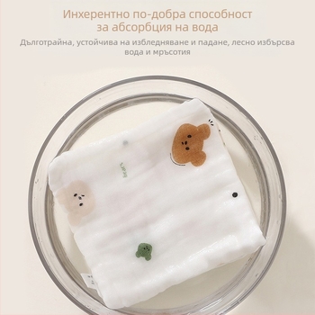 Бебешки лигавник от чист памук и марля; мек кърпичка за лице, подходящ за деца на възраст 3–8 години (пролет 2025)