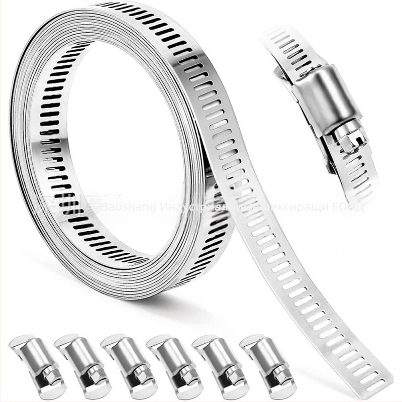 DIY хомут за маркуч от 304 неръждаема стомана — американски стил, дебелина 0.7, ширина на лентата 13