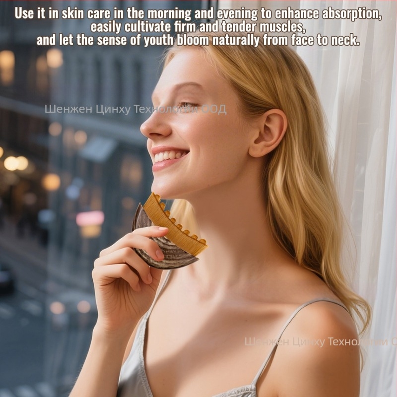 Четка за лице за лимфен контур, нейлон/изкуствени влакна, пластмасова дръжка, дължина на четината 2 см, обща дължина 8 см