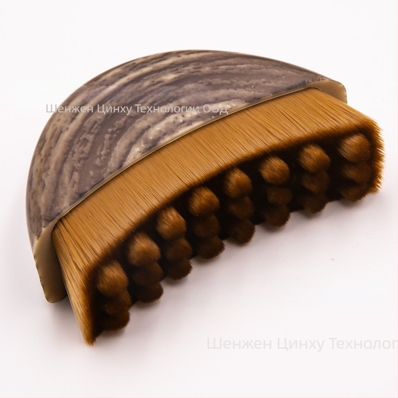 Четка за лице за лимфен контур, нейлон/изкуствени влакна, пластмасова дръжка, дължина на четината 2 см, обща дължина 8 см