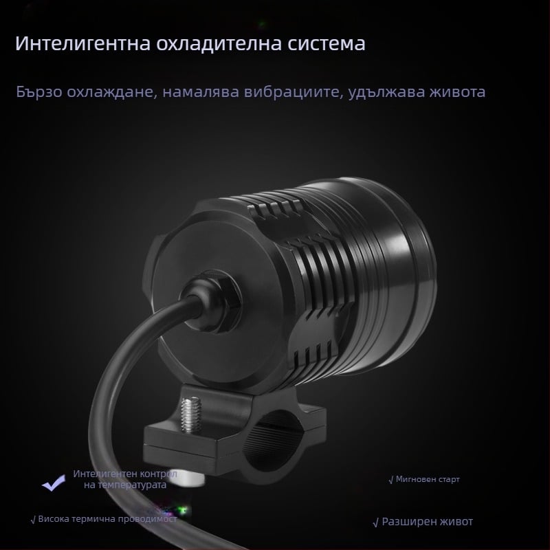 LED фар за мотоциклет, 30W, 12-80V вход, 3000-3500 lm, модел XCD-1066
