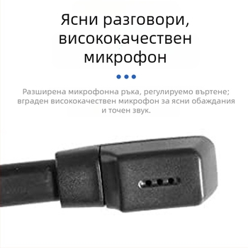 Жично хедсет с микрофон, USB връзка, честотен диапазон 20–20kHz, импеданс 32 Ω, чувствителност 98 dB