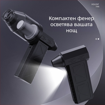 Ново ръчно турбинно вентилаторче за къмпинг на открито, мини, високоскоростен безчетков мотор