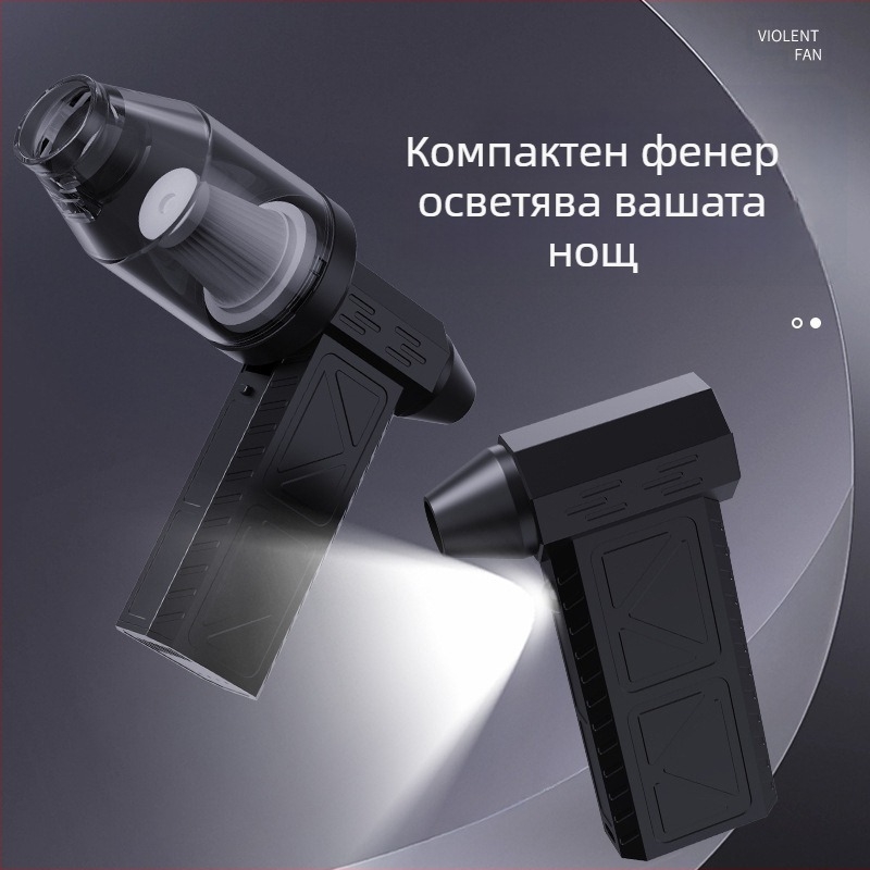 Ново ръчно турбинно вентилаторче за къмпинг на открито, мини, високоскоростен безчетков мотор
