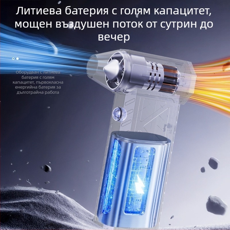 Ново ръчно турбинно вентилаторче за къмпинг на открито, мини, високоскоростен безчетков мотор
