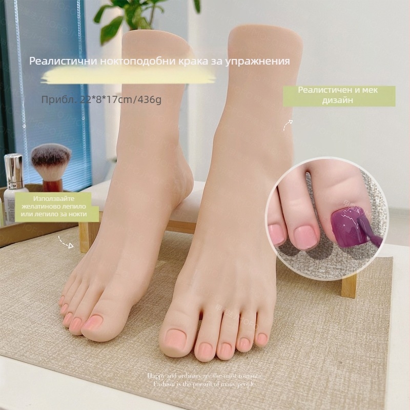 Модел за практика по маникюр: меки гъвкави пръсти, дисплей за нокти на ръката, инструмент за изкуство на ноктите