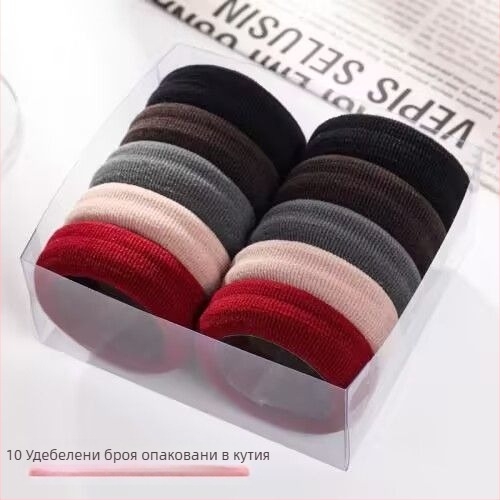 Кок за висока опашка — безшевна, еластична лента за коса, полиестер, марка Unique Item, пролет 2025, стил: карикатура, свеж и сладък