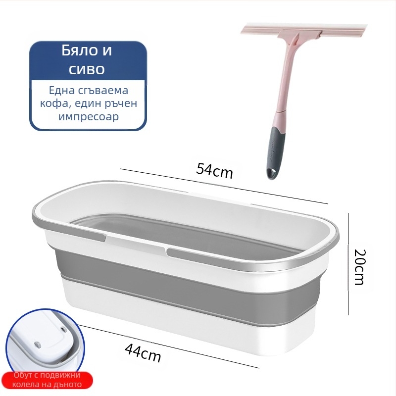 Сгъваема правоъгълна кофа за моп, пластмасова, марка Other, не е внесена, друго време на пускане на пазара