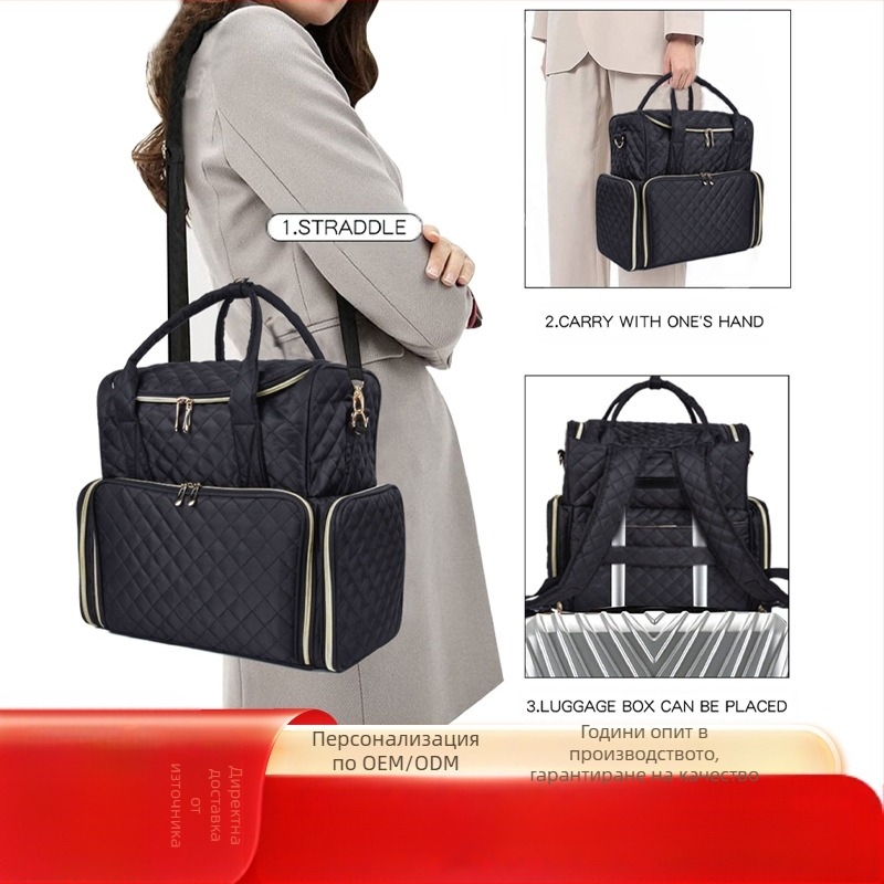 Маникюрна раница с двуслоен дизайн, капацитет под 20 л, полиестерно тяло с водоустойчива подплата, затваряне с цип