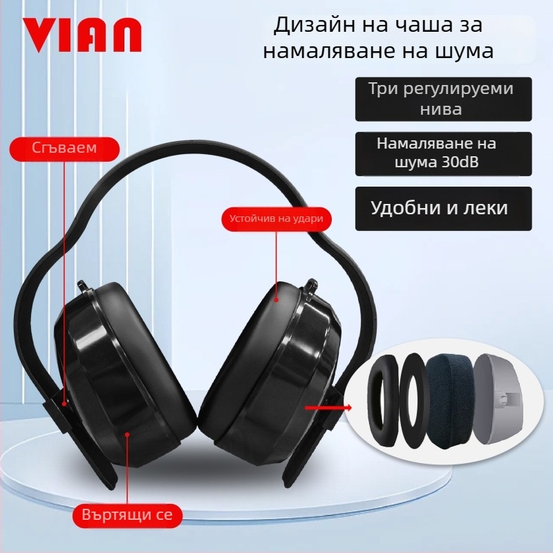 Vian 1427 Шумопоглъщащи ушни предпазители за сън и учене, индустриално ниво на шумозаглушаване