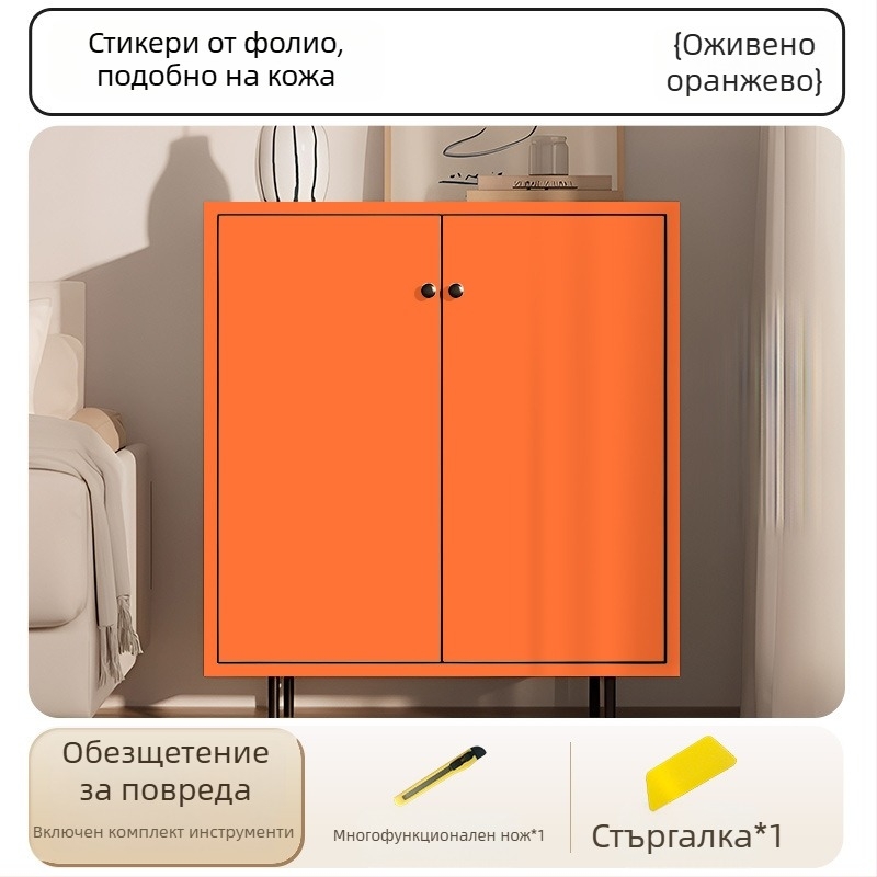 PVC фолио за шкафове и мебели, самозалепващо, водоустойчиво и влагоустойчиво, обновяване на врати и повърхности, едноцветен декоративен слой